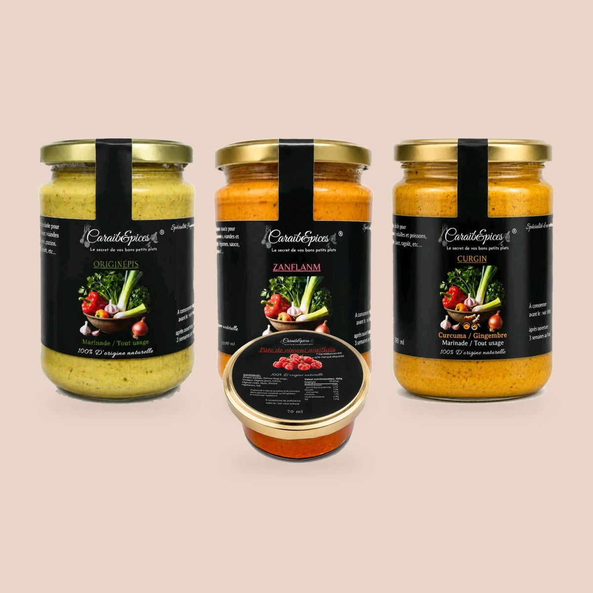 Pack familial CaraïbEpices Marinade antillaise Original
