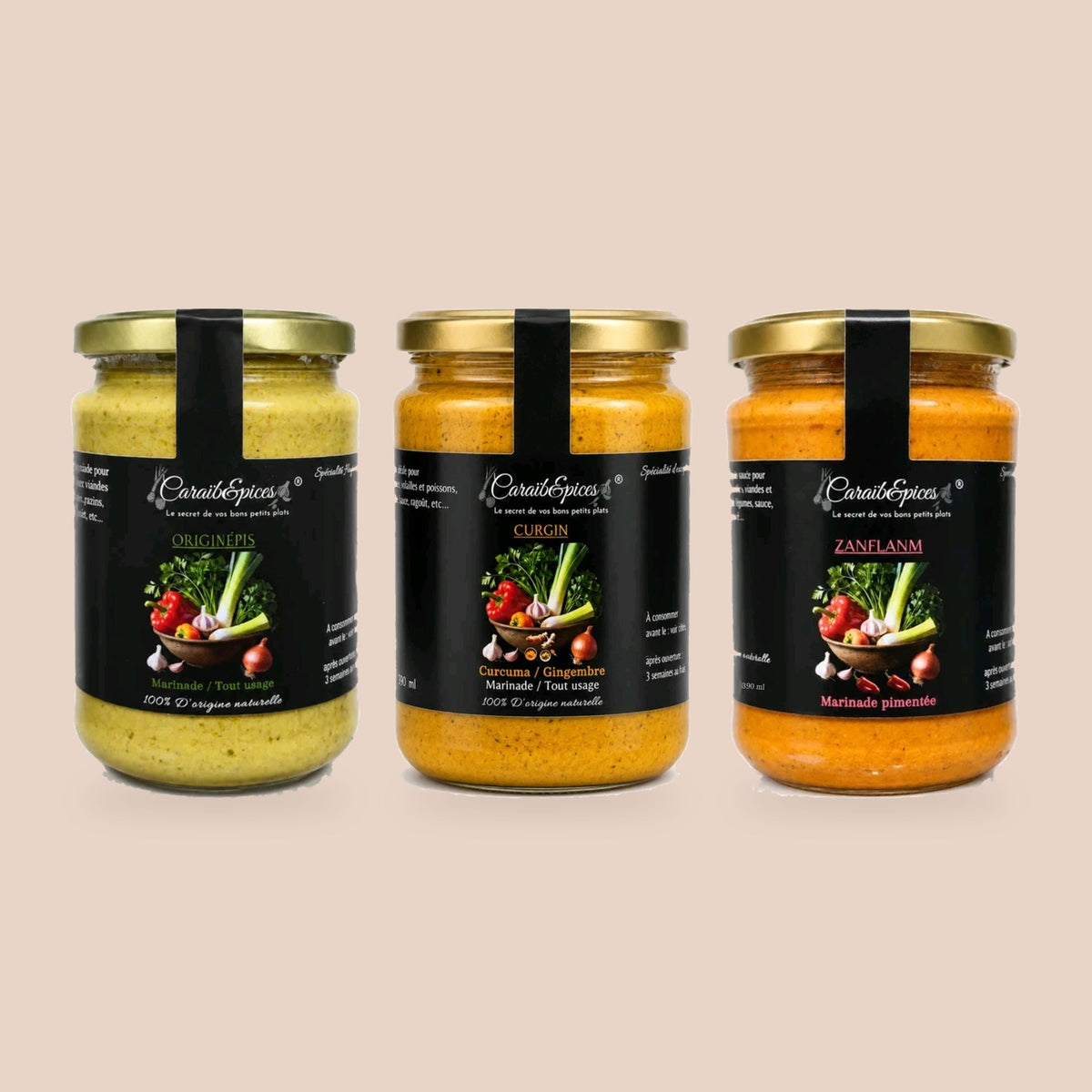 Pack Trio – Marinade Créole : 3 saveurs irrésistible à découvrir