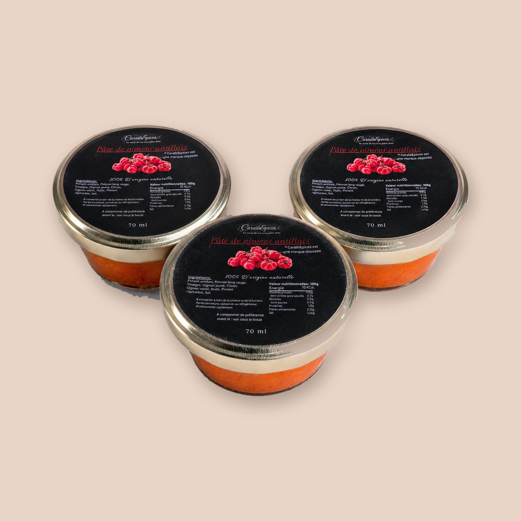 Pack Trio Pâte de piment antillais – 3 × 70 ml